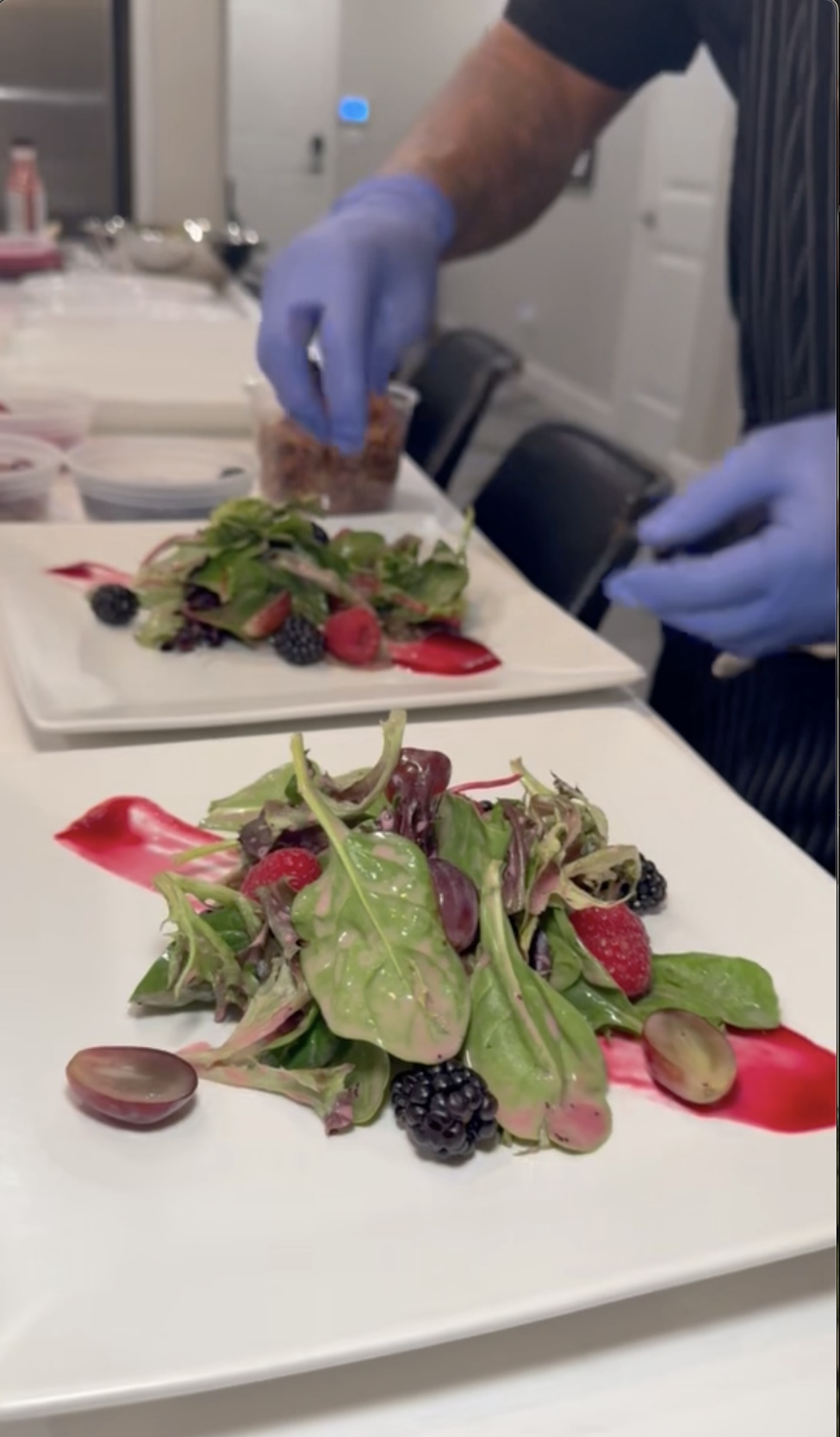 Fresh salad with seasonal ingredients